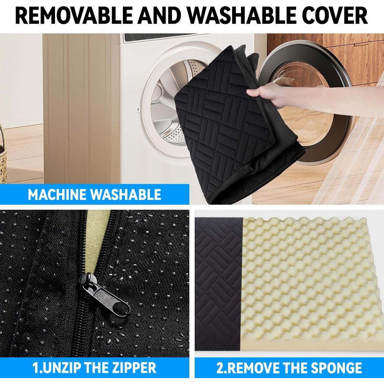 Alfombra para perros Veitail-2 negra, cama para coche ajustable