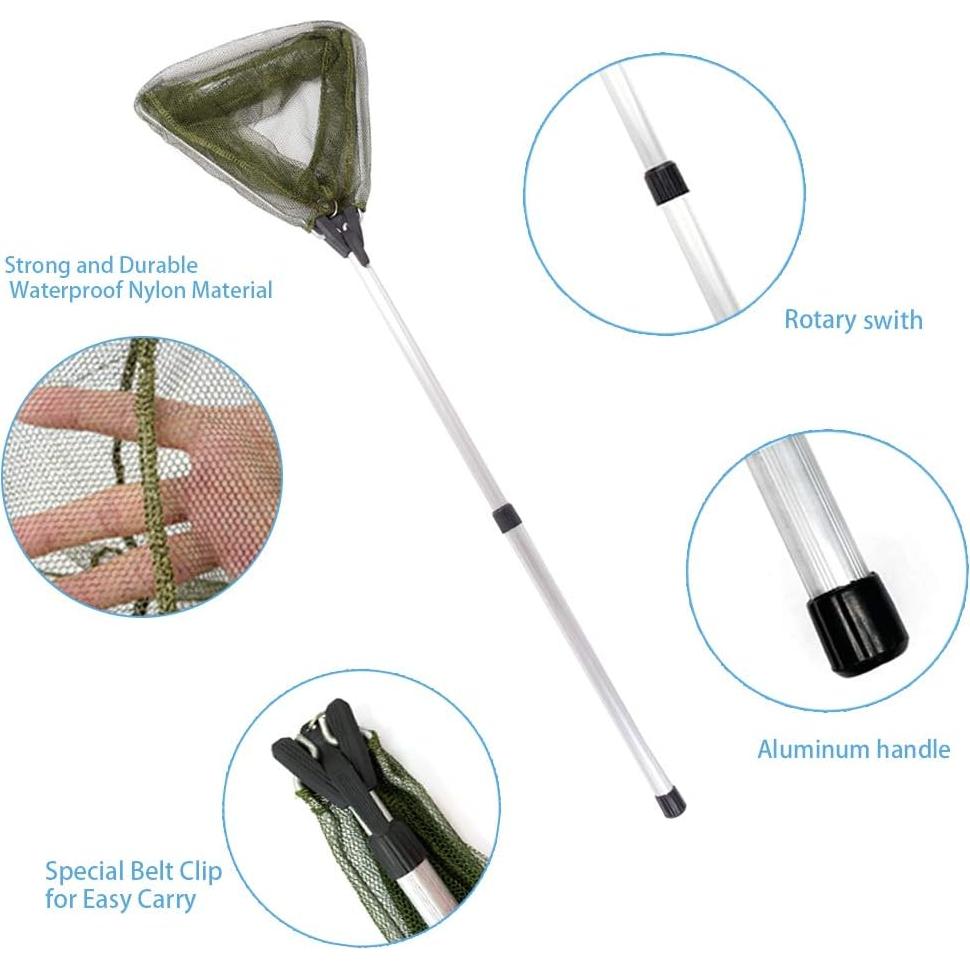 Red de Pesca para Niños YVLEEN - Mango Telescópico Aluminio