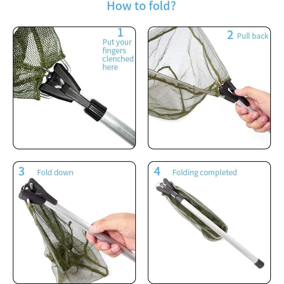 Red de Pesca para Niños YVLEEN - Mango Telescópico Aluminio