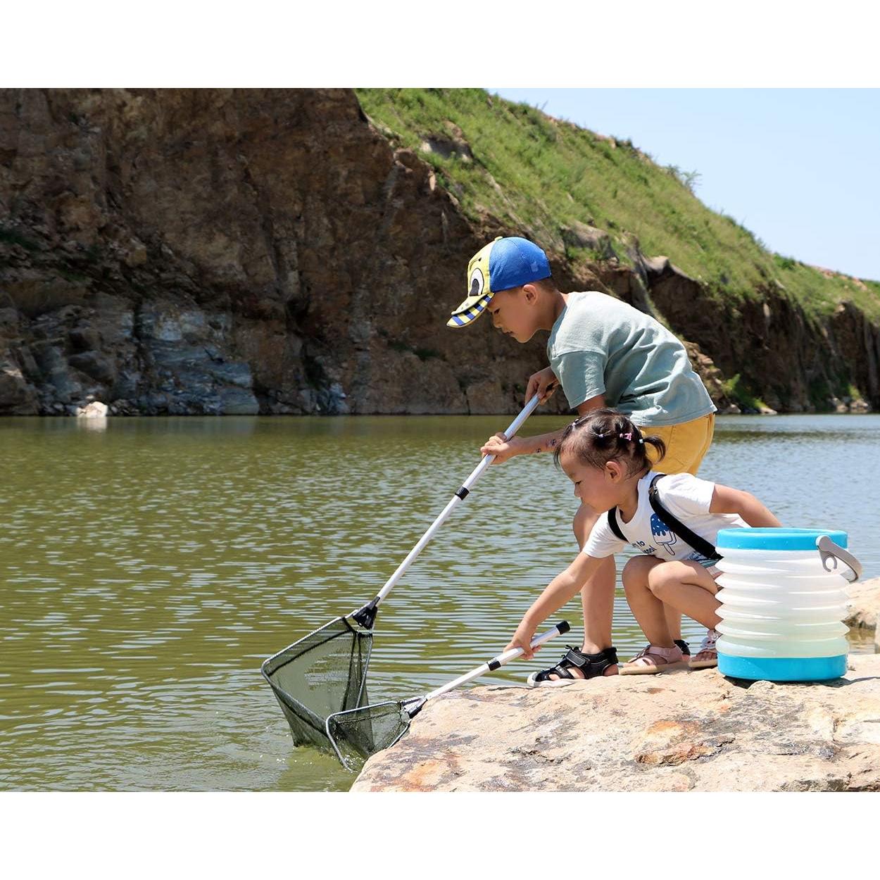 Red de Pesca para Niños YVLEEN - Mango Telescópico Aluminio