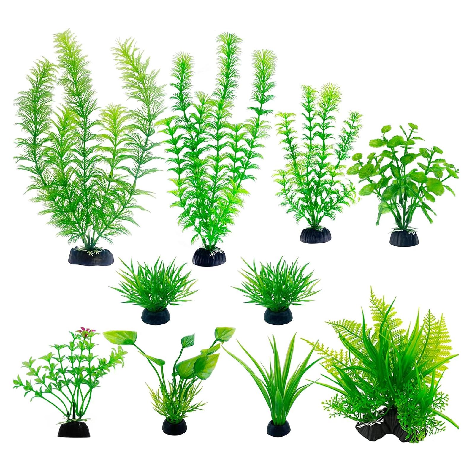 Plantas de Acuario Artificiales TANOMA 10PCS Verde Realista