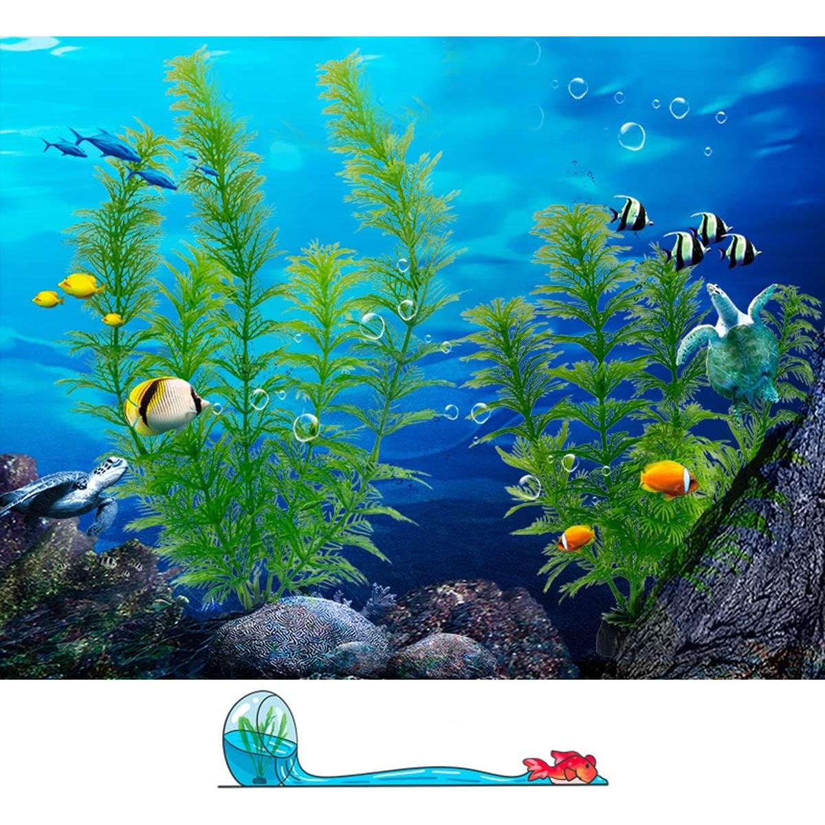 Plantas de Acuario Artificiales TANOMA 10PCS Verde Realista