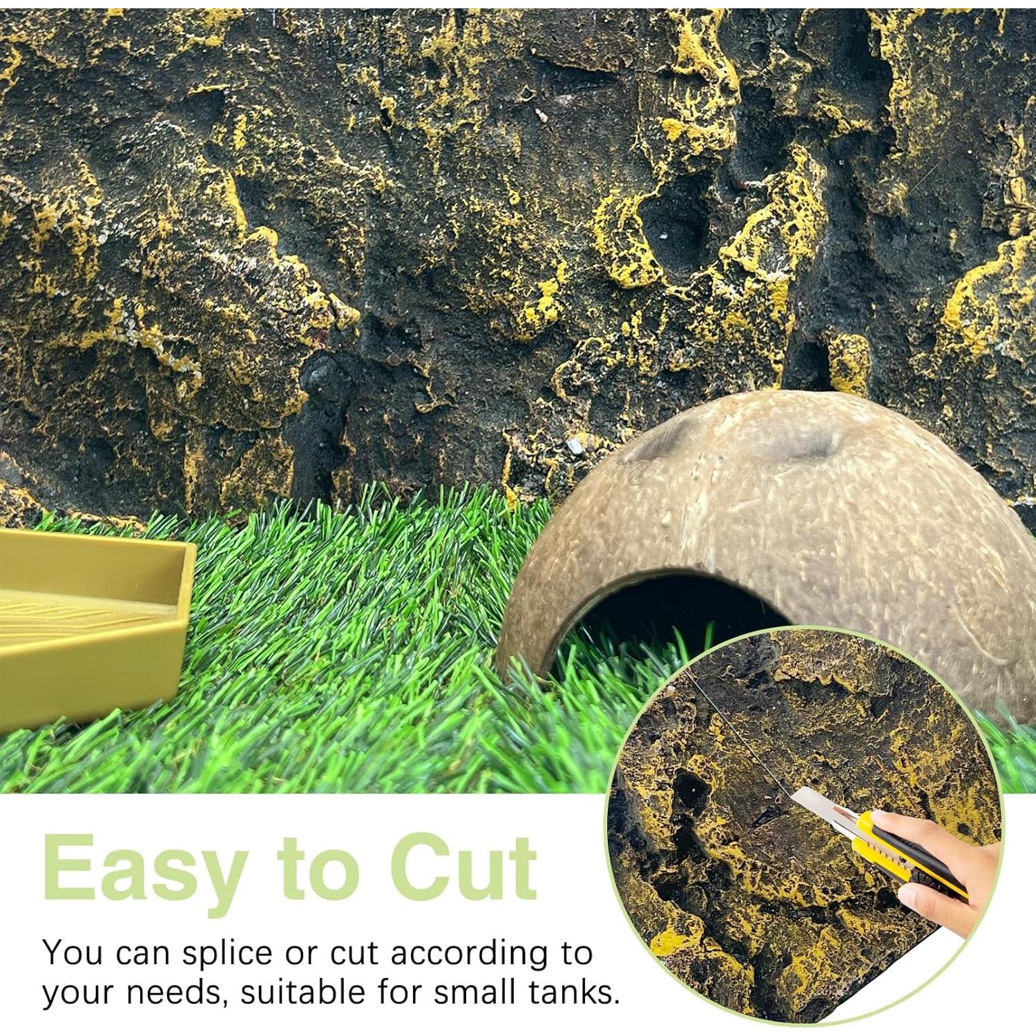 Fondo de Terrario 3D Hamiledyi Roca Falsa 45x28 cm