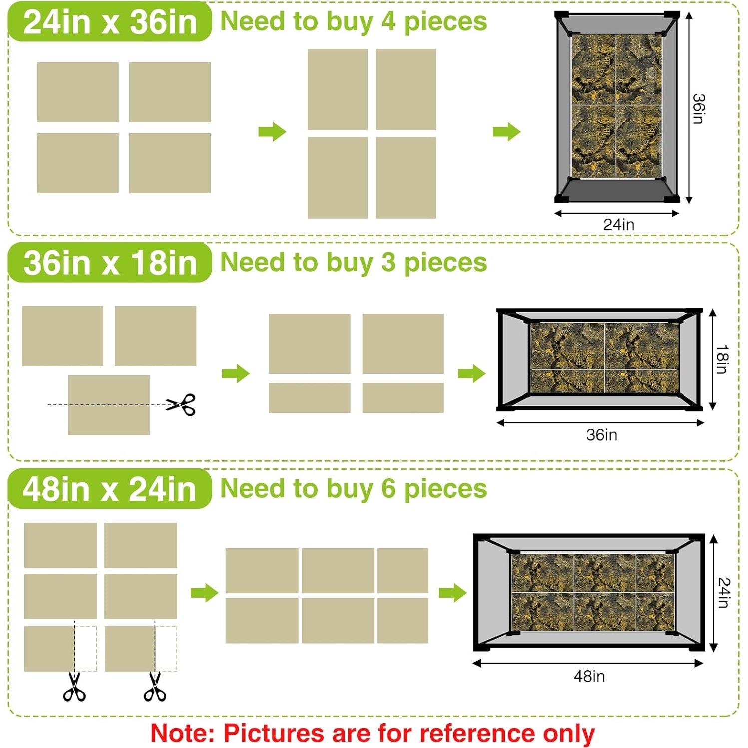 Fondo de Terrario 3D Hamiledyi Roca Falsa 45x28 cm