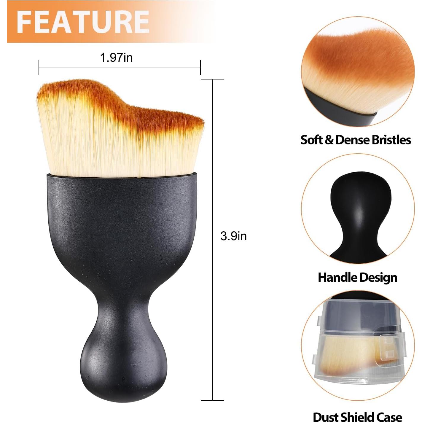 Cepillo de Detalle para Interiores de Automóviles LCWYORH - Suave y Compacto