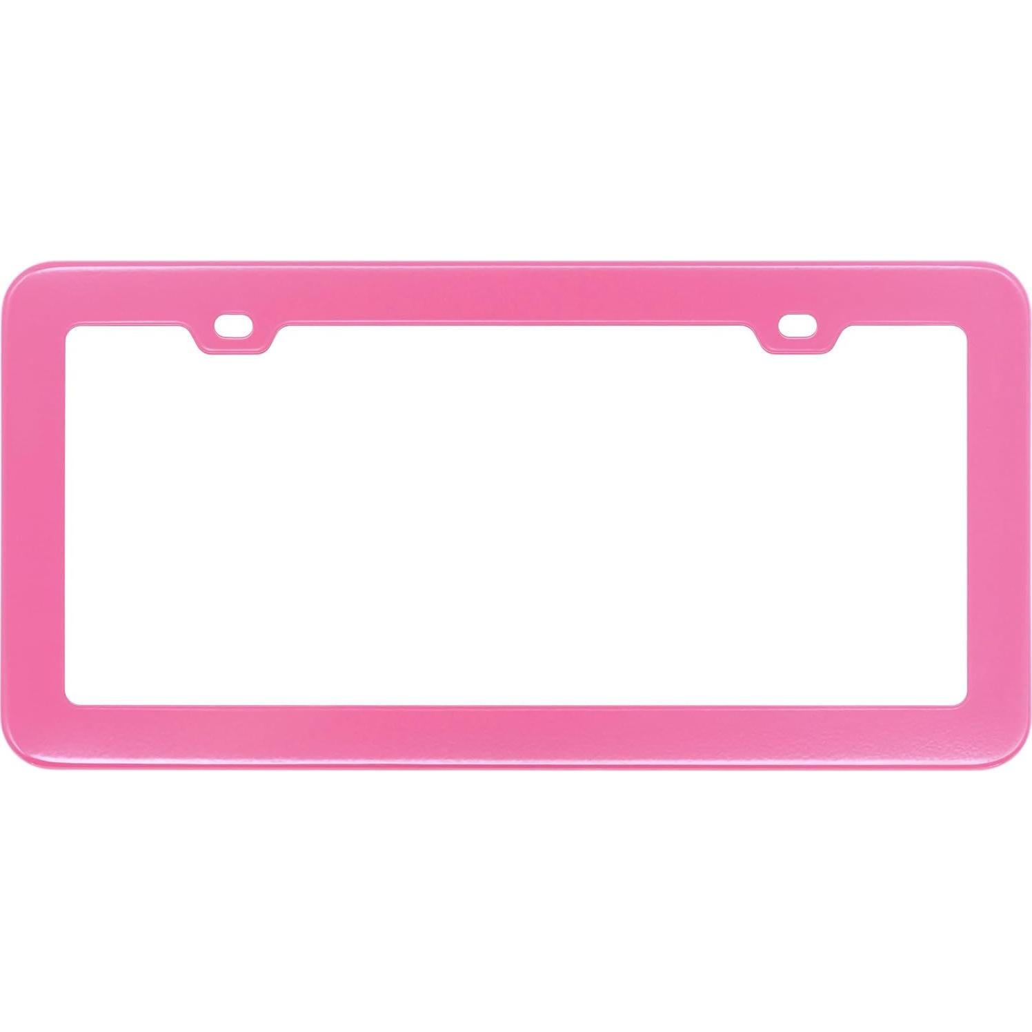 Marco de Placa de Licencia Creathome 201 Acero Inoxidable Rosa