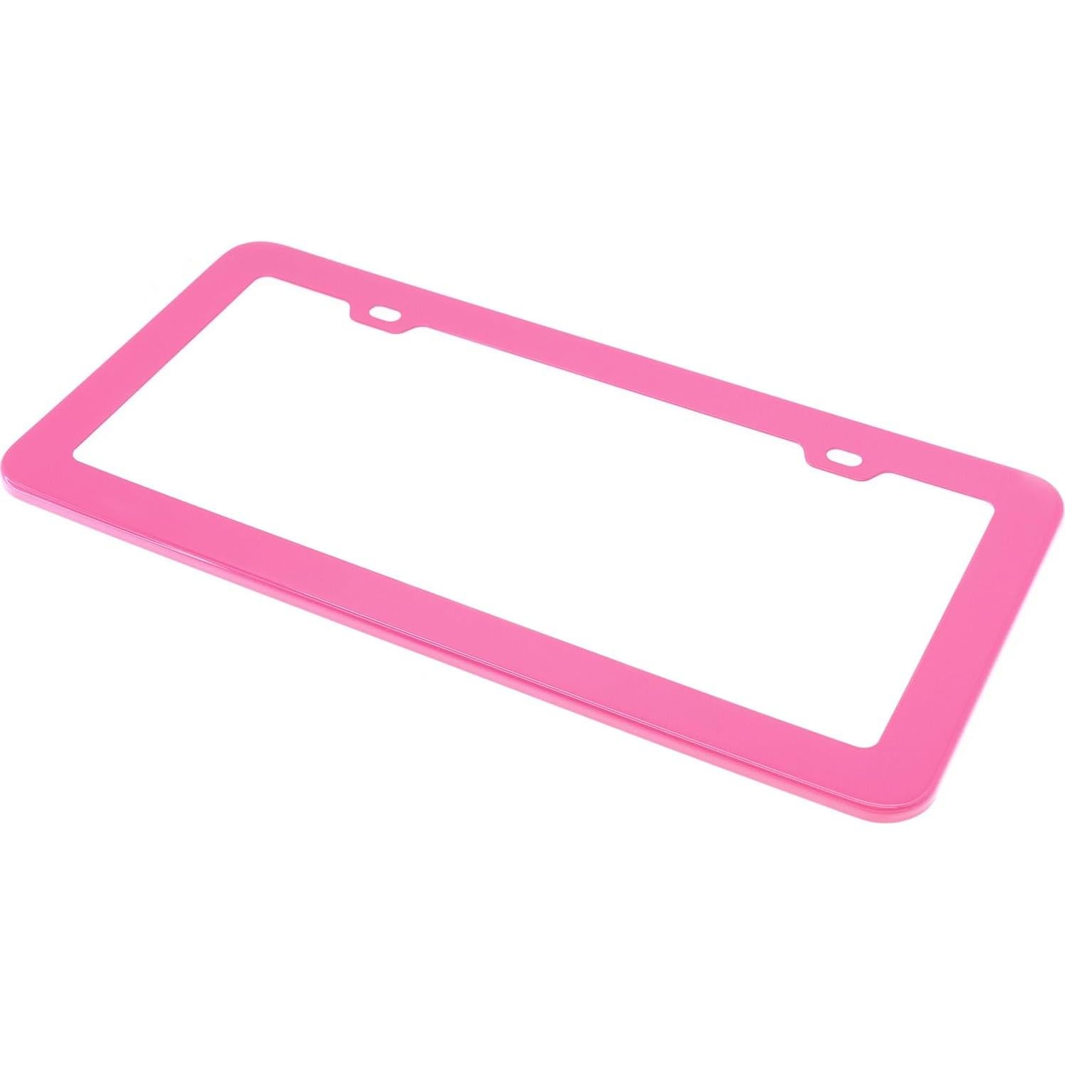 Marco de Placa de Licencia Creathome 201 Acero Inoxidable Rosa