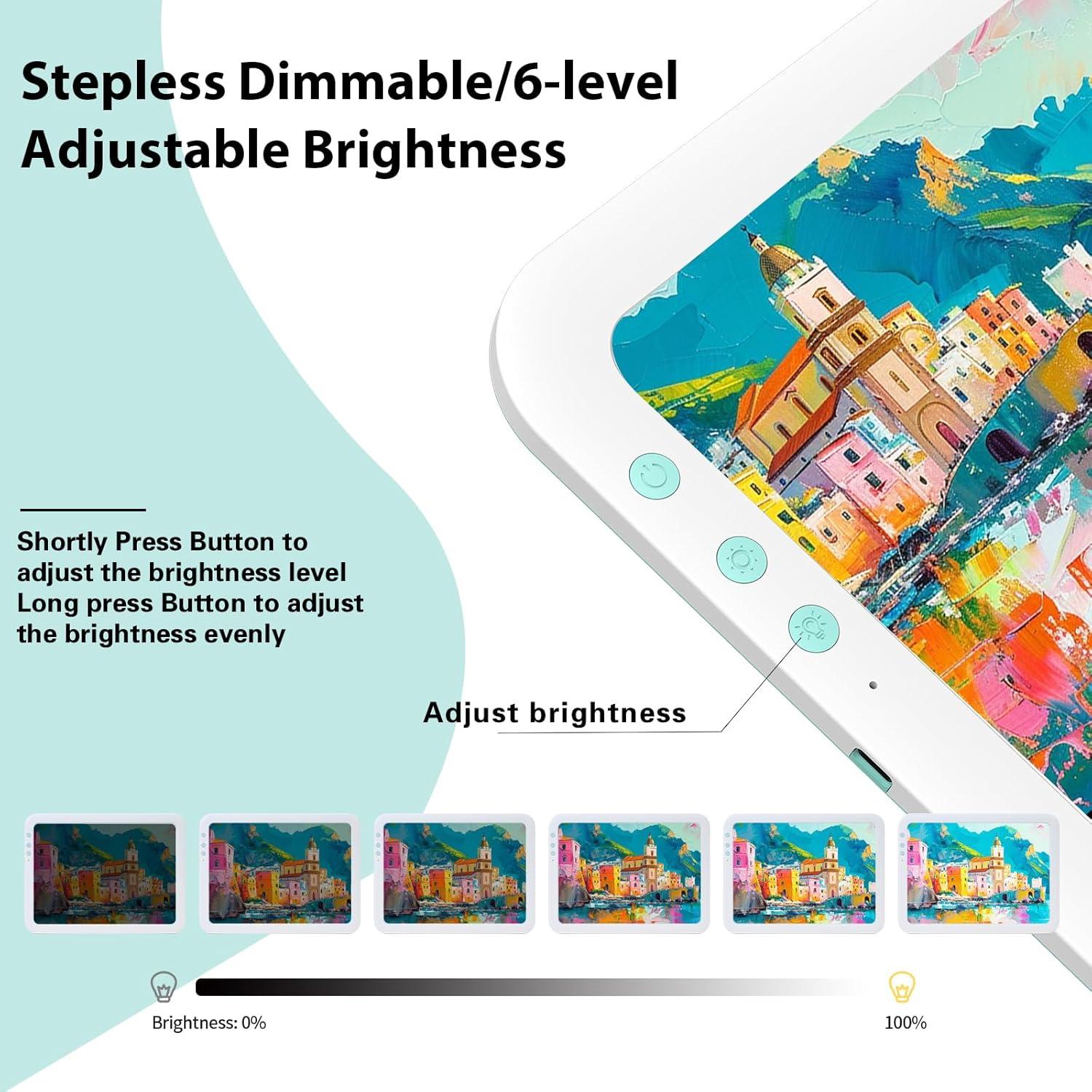 Almohadilla de Luz A3 Inalámbrica HIUKCOLED LED Recargable