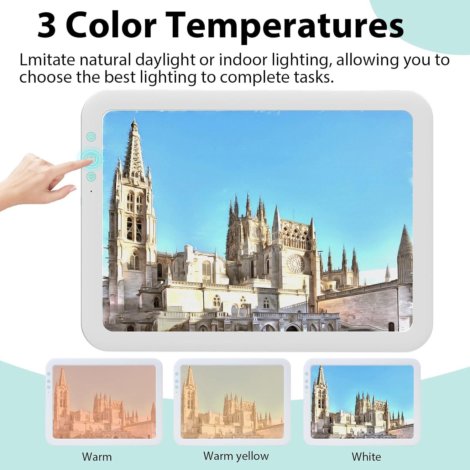 Almohadilla de Luz A3 Inalámbrica HIUKCOLED LED Recargable