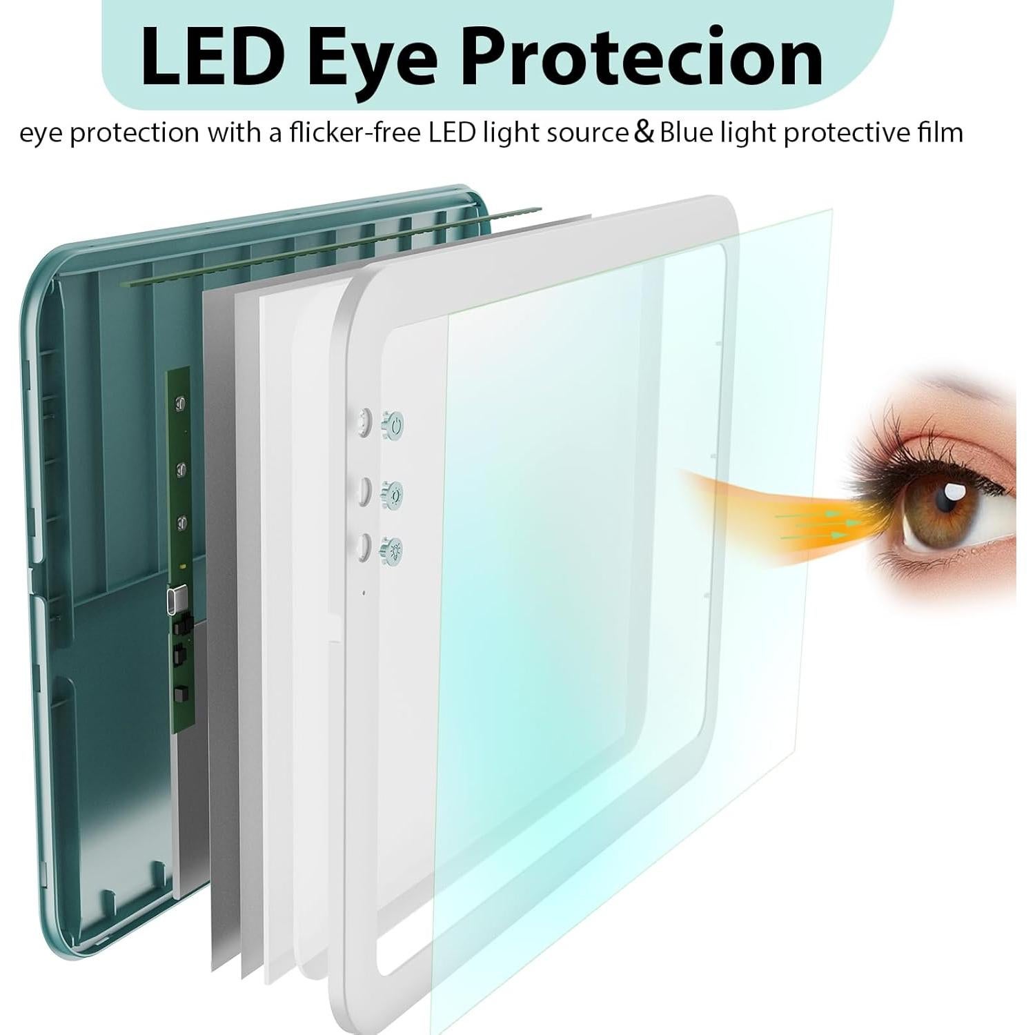 Almohadilla de Luz A3 Inalámbrica HIUKCOLED LED Recargable