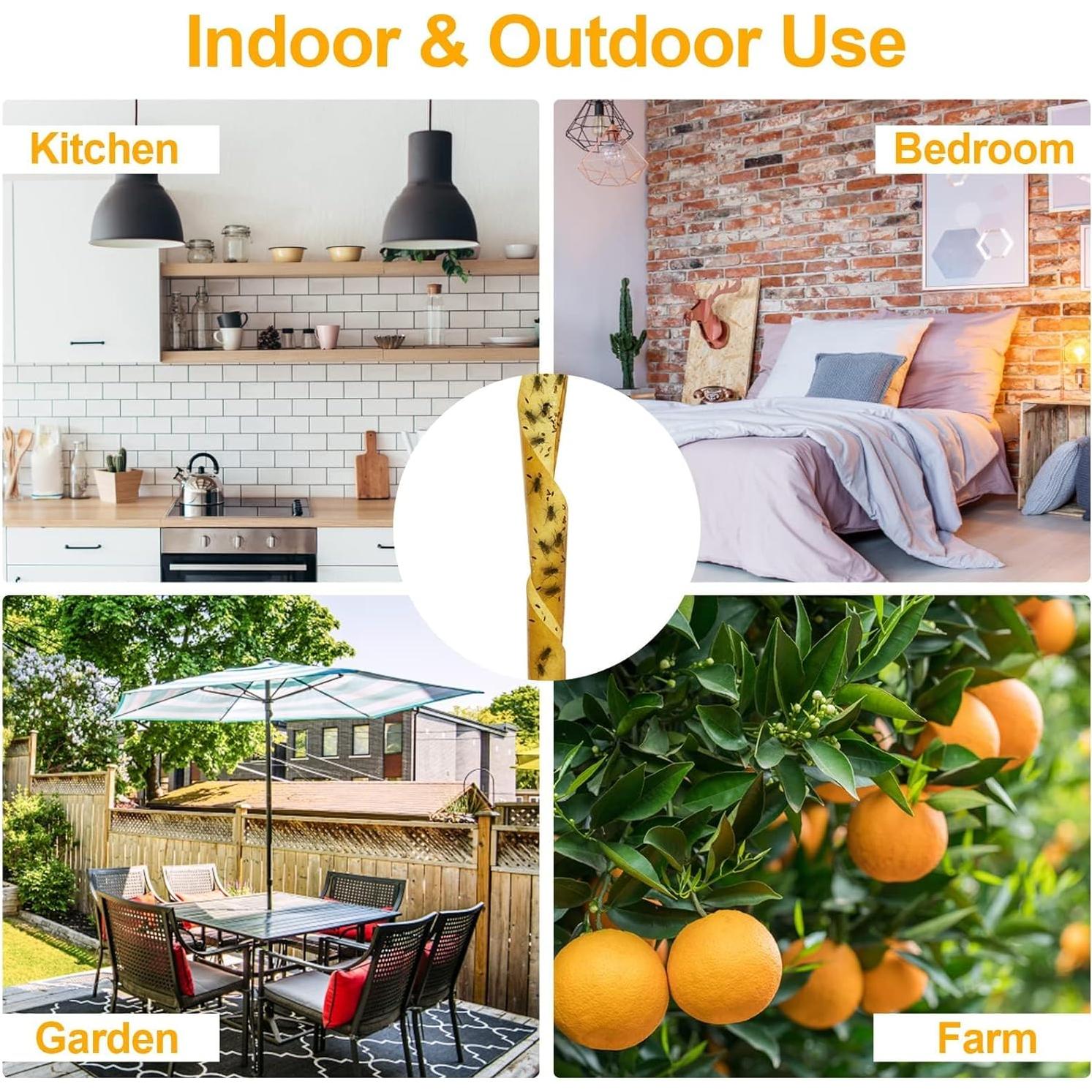 Trampa Adhesiva para Moscas Glovv 24 Paquete - Cinta Colgante Eficaz