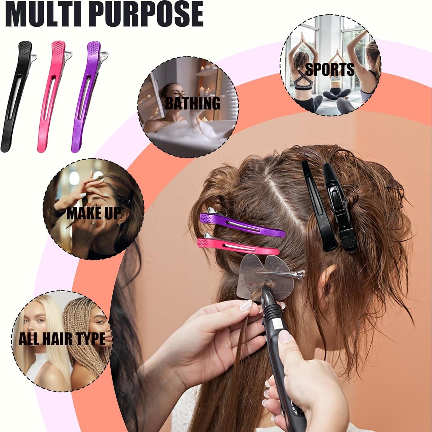 10 Clips Profesionales para Cabello Dkpyt - Antideslizantes, Sin Pliegues