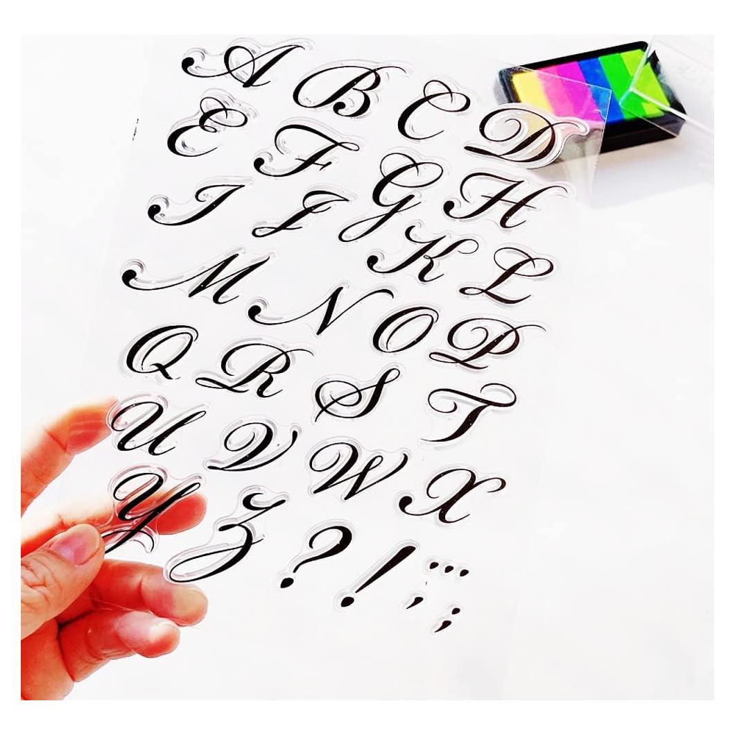 Sellos de Letras Mayúsculas NVZBL para Scrapbooking 26 Piezas