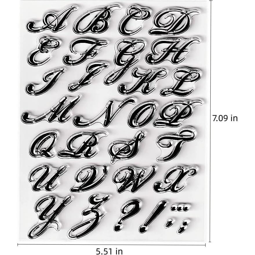 Sellos de Letras Mayúsculas NVZBL para Scrapbooking 26 Piezas