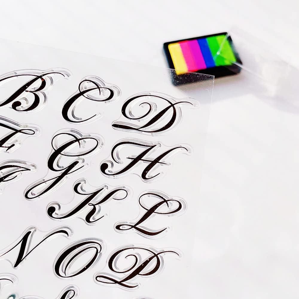 Sellos de Letras Mayúsculas NVZBL para Scrapbooking 26 Piezas