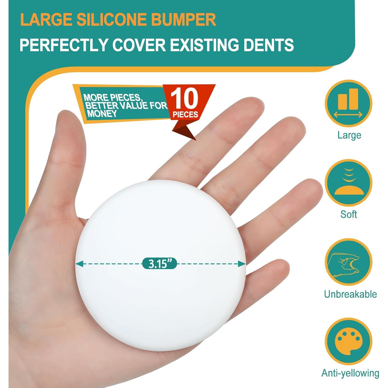 Paquete de 10 topes de puerta NETANY de silicona blanca 8 cm