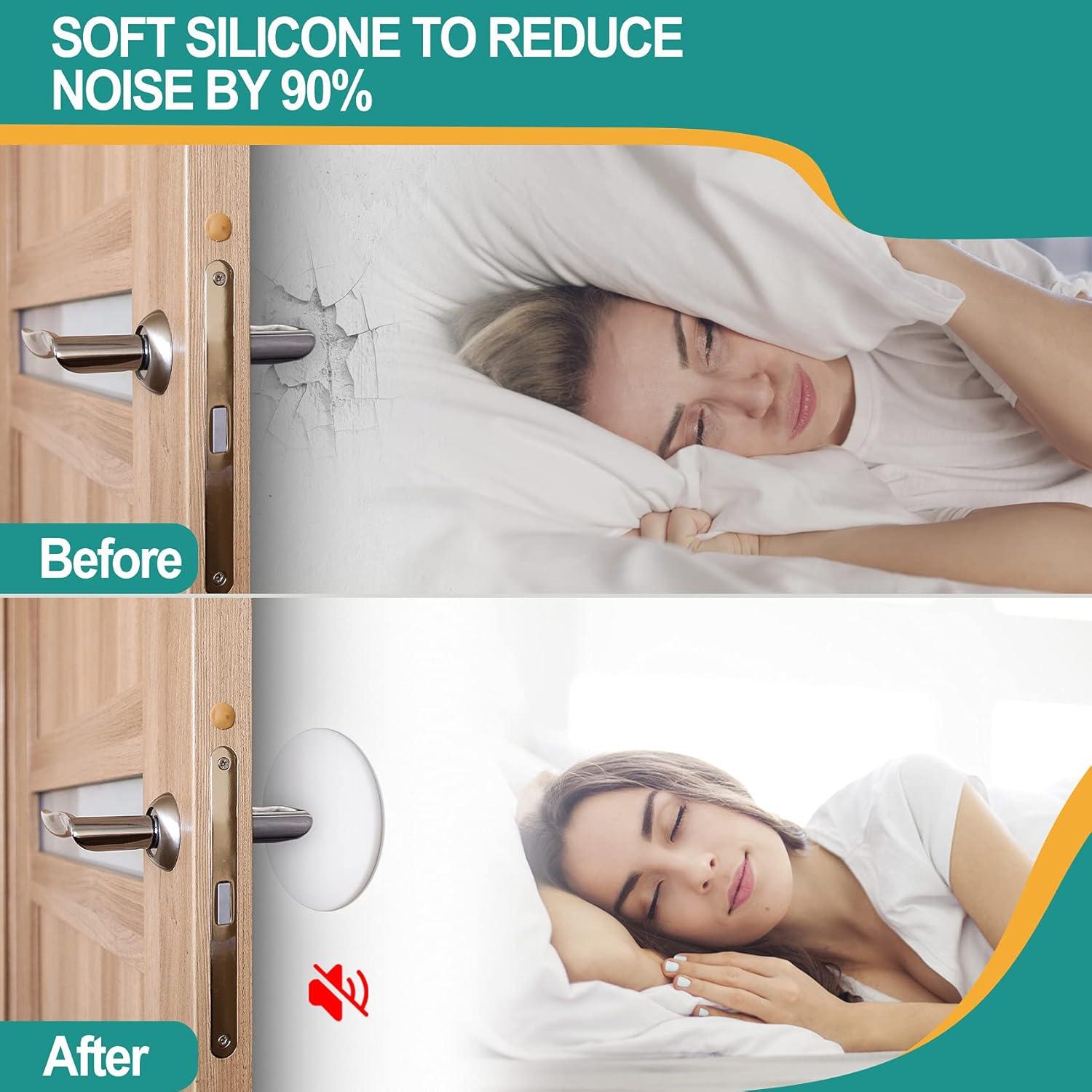 Paquete de 10 topes de puerta NETANY de silicona blanca 8 cm