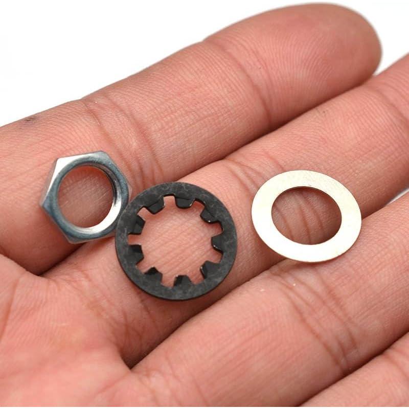 SAPHUE 12 Tuercas y Arandelas para Guitarra 1/4" Acero