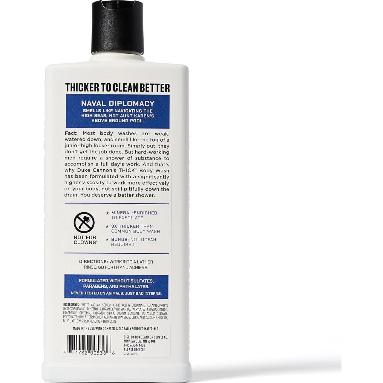 Gel de Ducha Duke Cannon 3X Espeso - Aromas Masculinos