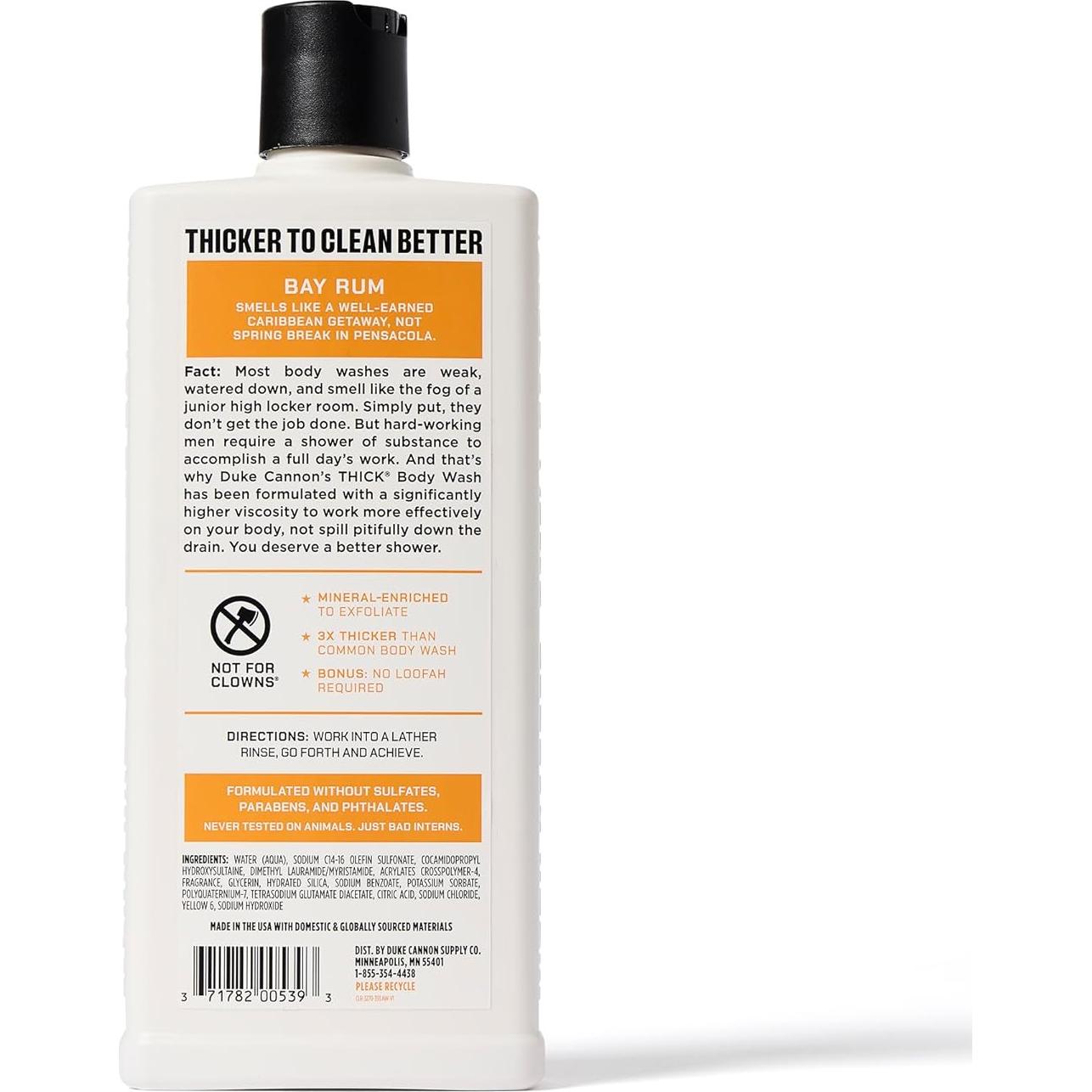 Gel de Ducha Duke Cannon 3X Espeso - Aromas Masculinos