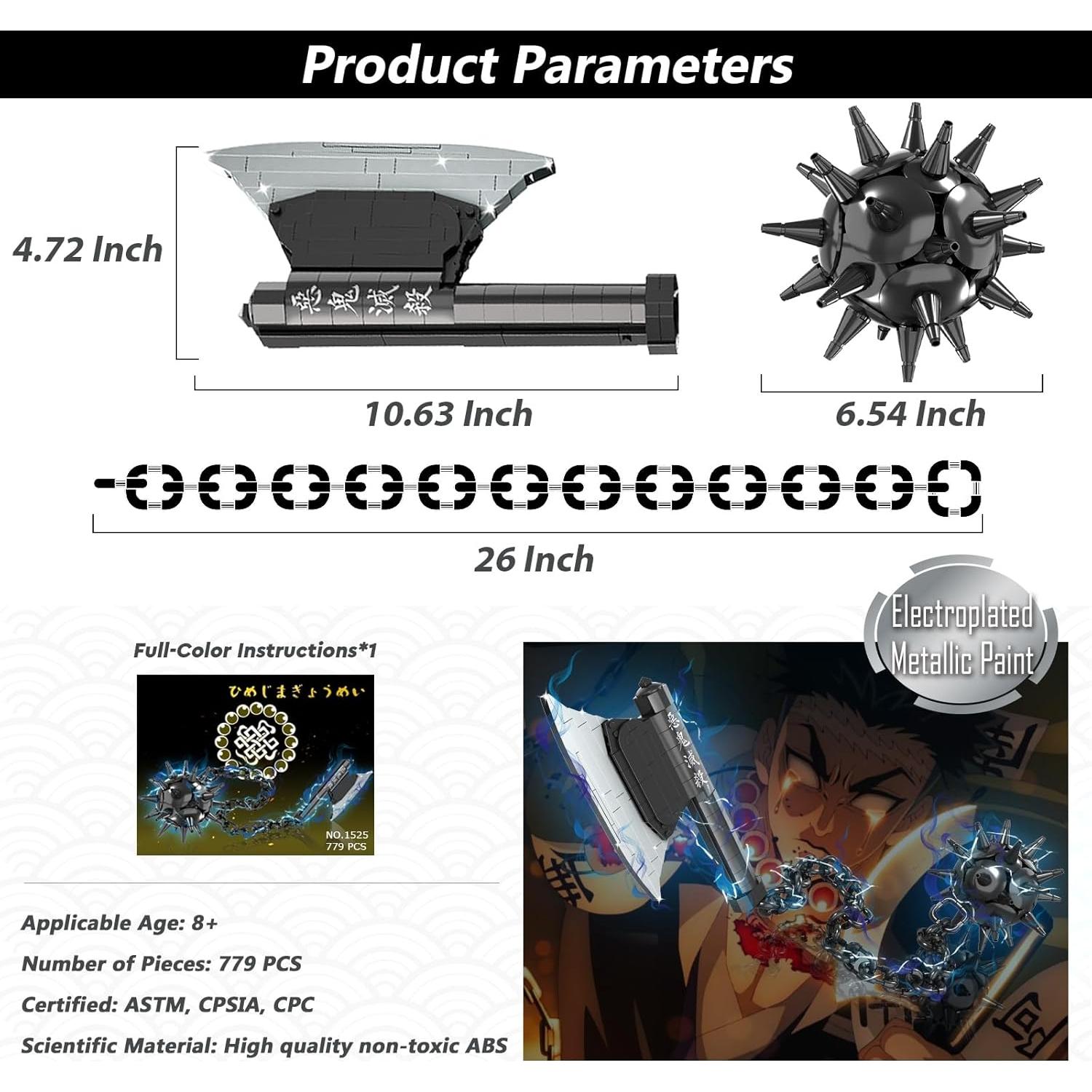 Conjunto de Construcción Hacha y Martillo Meteorito HIGH GODO 779 PCS