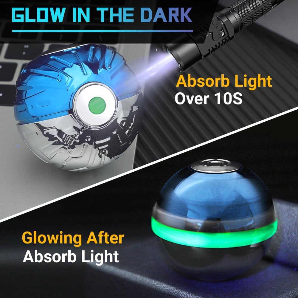 Spinner Antiestrés de Metal LNCOJOLM Azul Brilla en la Oscuridad