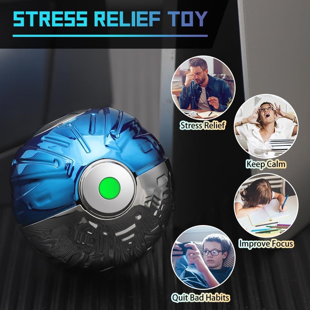 Spinner Antiestrés de Metal LNCOJOLM Azul Brilla en la Oscuridad