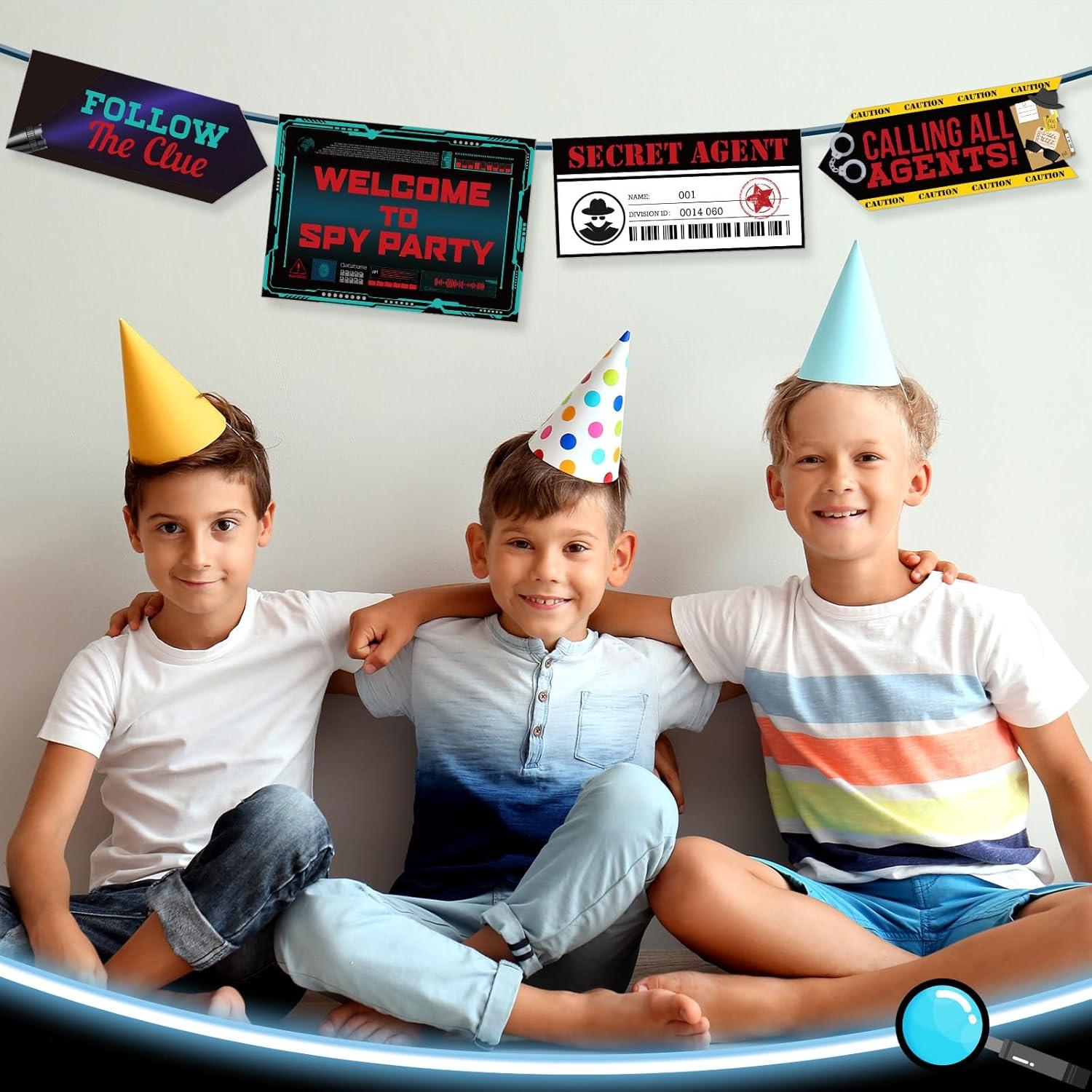 Decoraciones de Fiesta de Cumpleaños Espía Gueevin - 20 Piezas