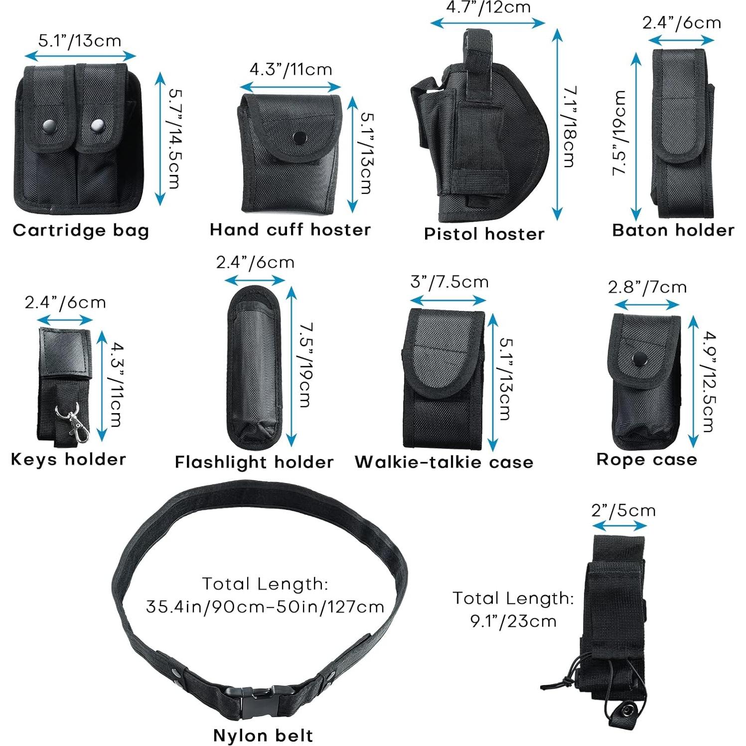 Cinturón Táctico Modular 10 en 1 Nylon 600D Ajustable