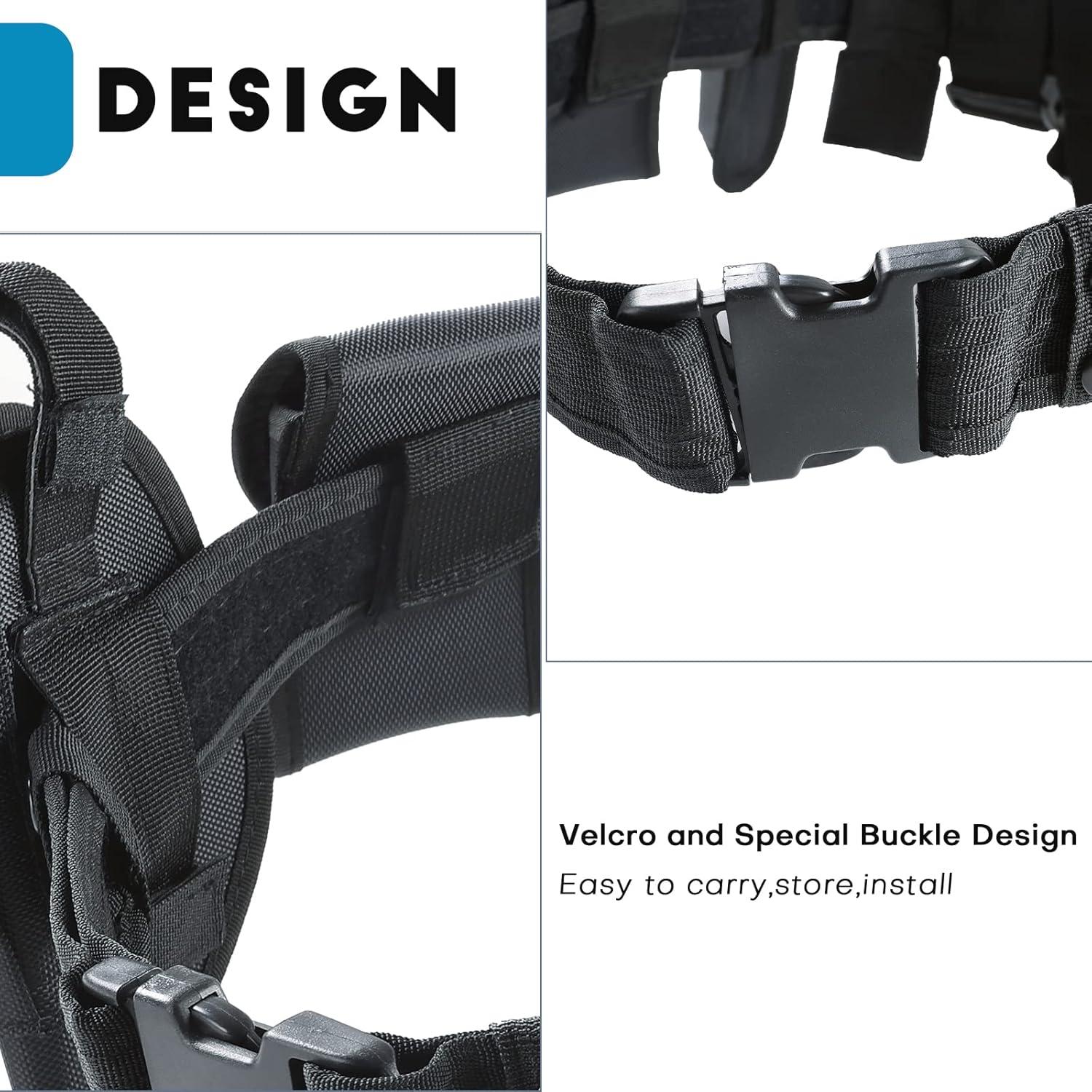 Cinturón Táctico Modular 10 en 1 Nylon 600D Ajustable