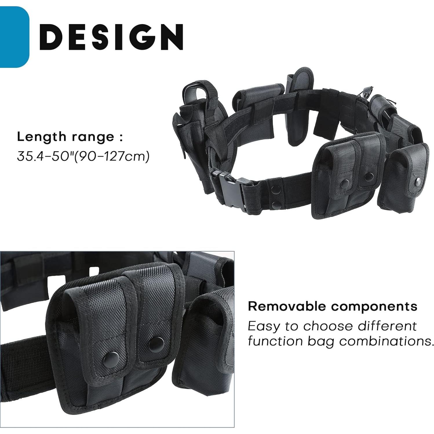 Cinturón Táctico Modular 10 en 1 Nylon 600D Ajustable