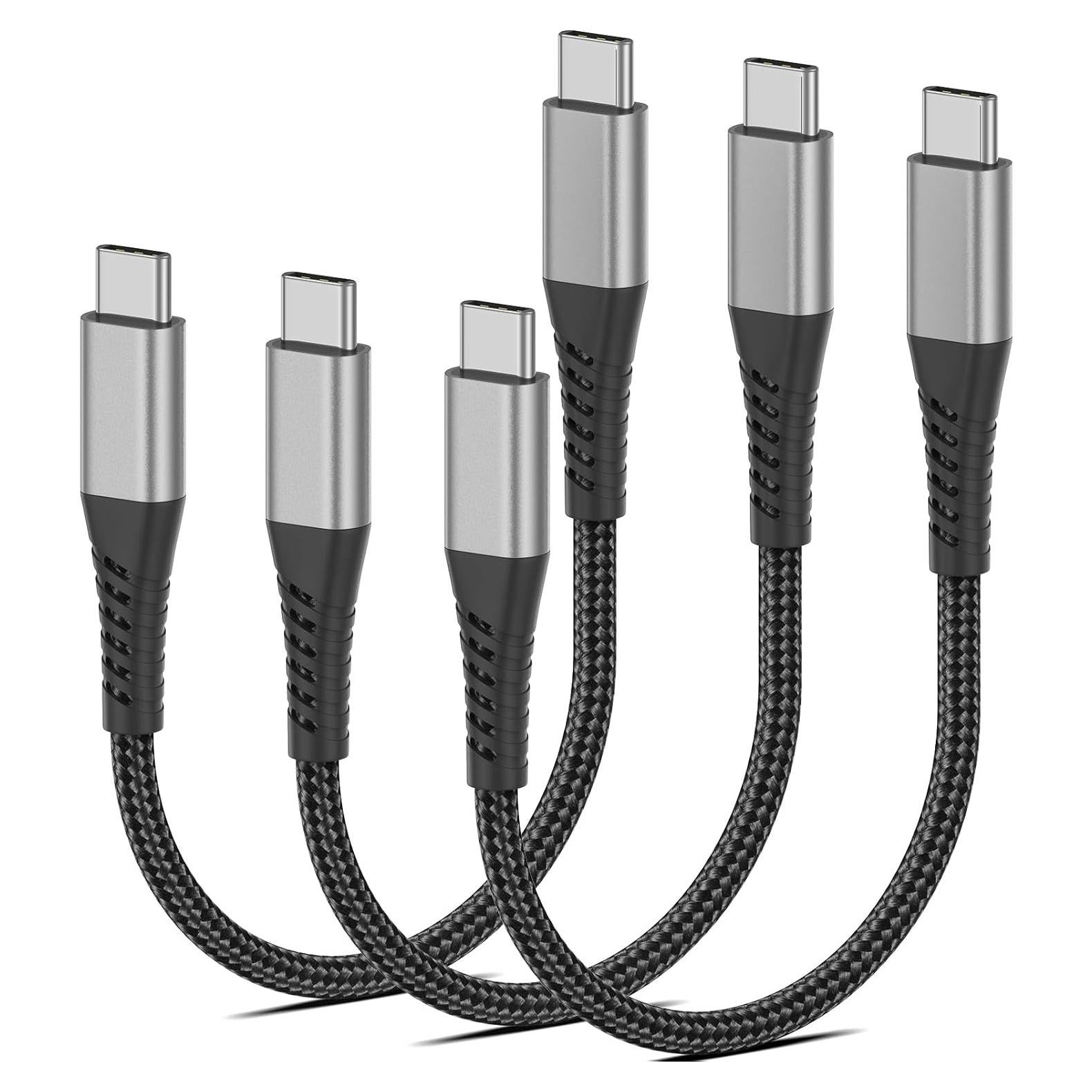 Cable USB C a USB C 15 cm Umefly - Carga Rápida 60W, Paquete de 3