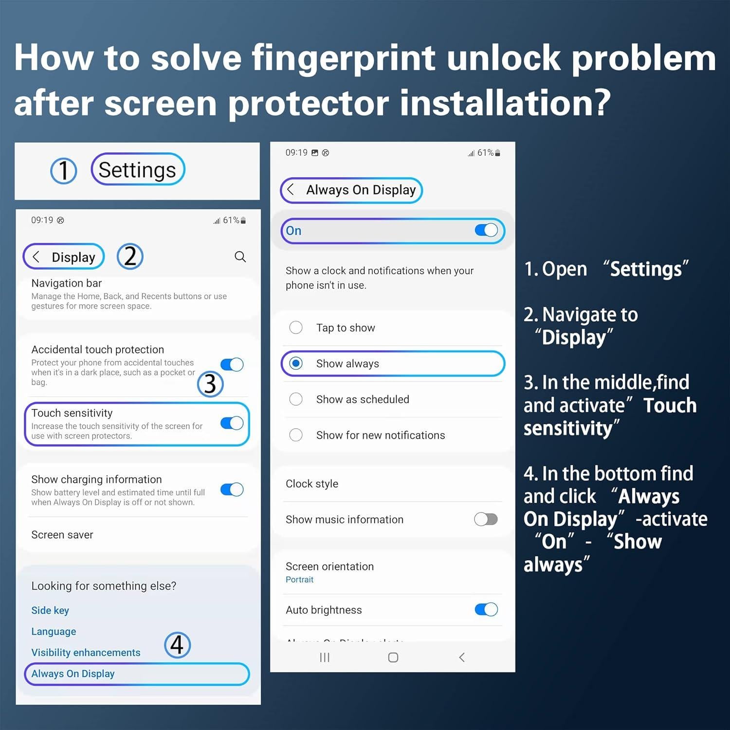 Protector de Pantalla AACL para Samsung Galaxy S22 6.1" 2 Pack