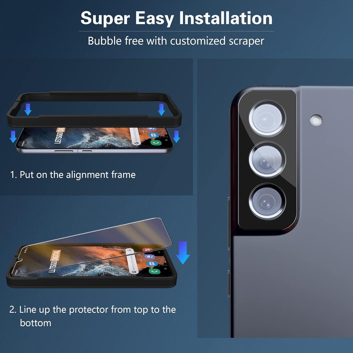 Protector de Pantalla AACL para Samsung Galaxy S22 6.1" 2 Pack