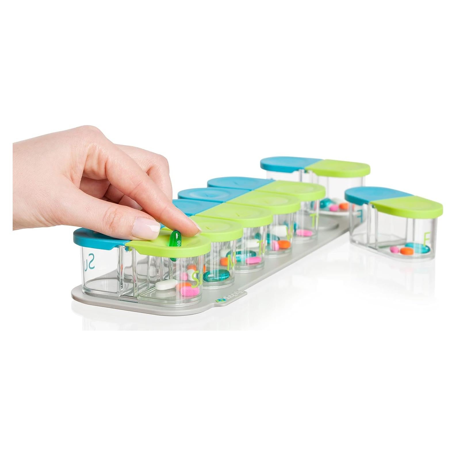 Organizador de Pastillas Semanal Sagely Smart XL - 7 Días AM/PM