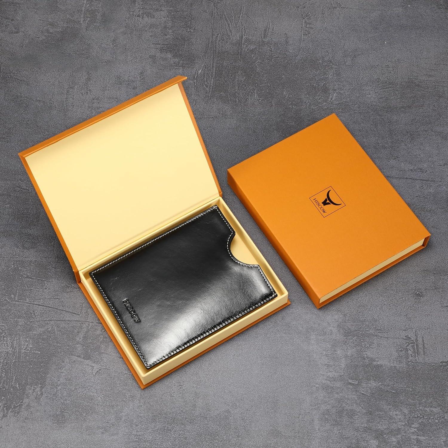 Funda para Pasaporte HISCOW - Cuero de Ternera Italiana Negro