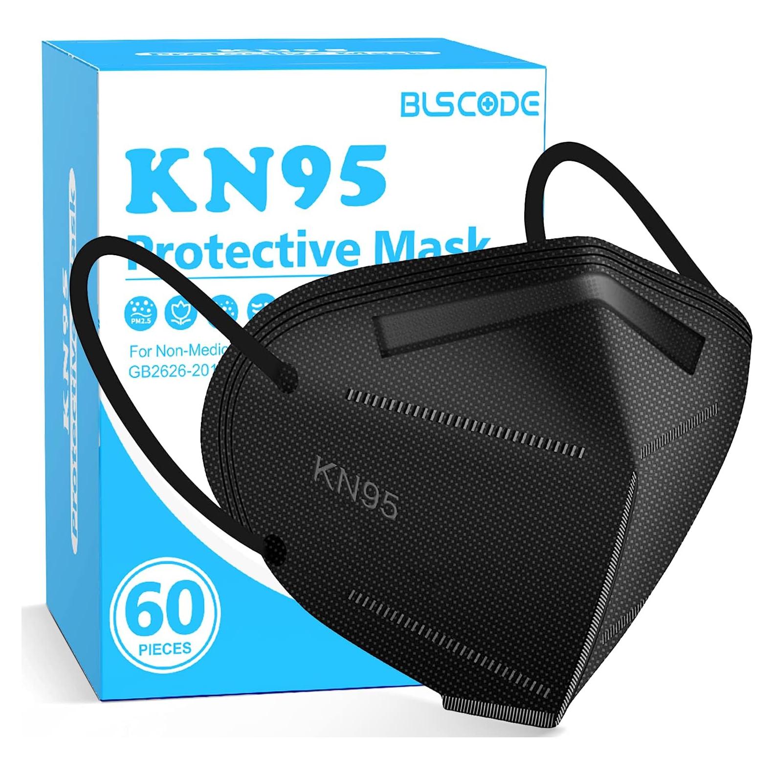 Mascarillas KN95 BLScode 60 Piezas 5 Capas Eficiencia >95%