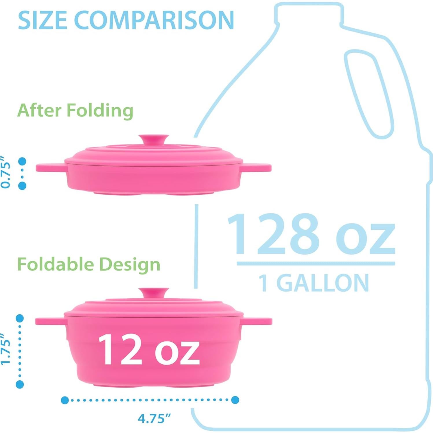 Bakerpan Silicone Microwave Egg Cooker, 4.75" x 1.75" Small Microwave Bowl with Lid, Mini Collapsible Silicone Egg Poacher, 1 1/2 Cup Capacity - Set of 4