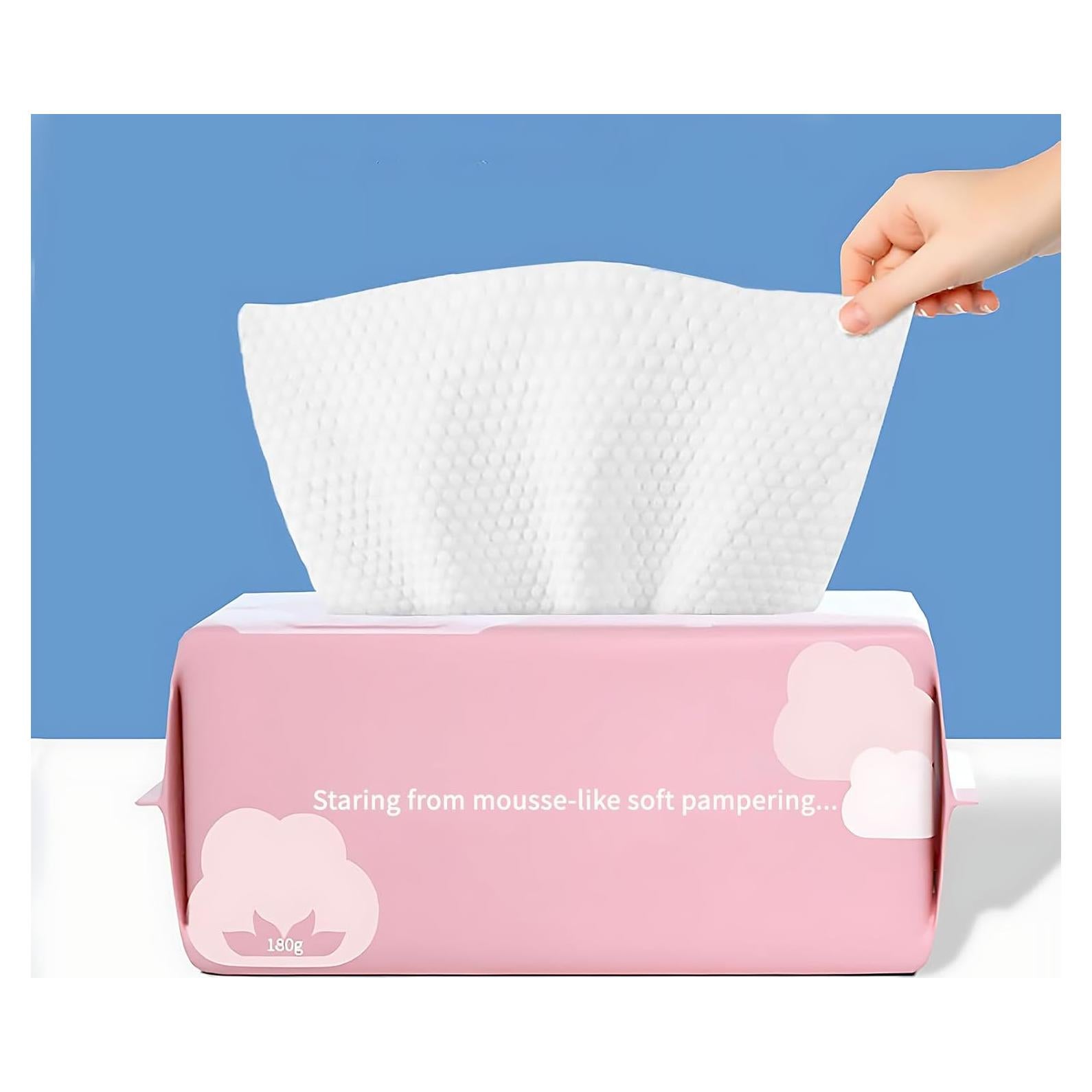 Toallas Desechables de Algodón Cayxenful 100 Hojas 20x20 cm