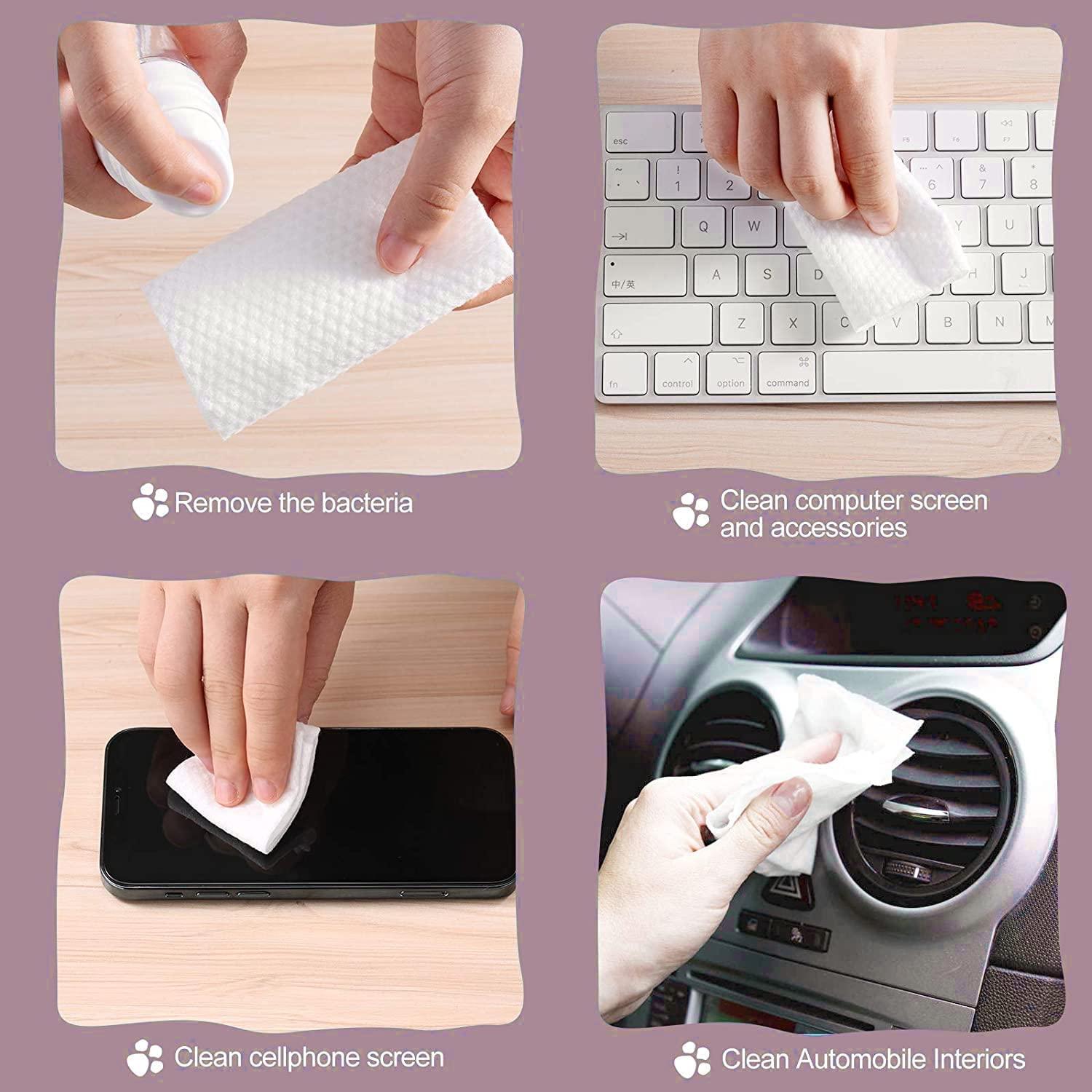 Toallas Desechables de Algodón Cayxenful 100 Hojas 20x20 cm