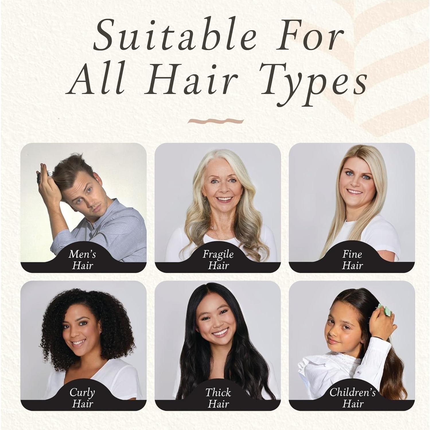 Cepillo Desenredante Manta Original Negro - Anti-Ruptura 12.5cm