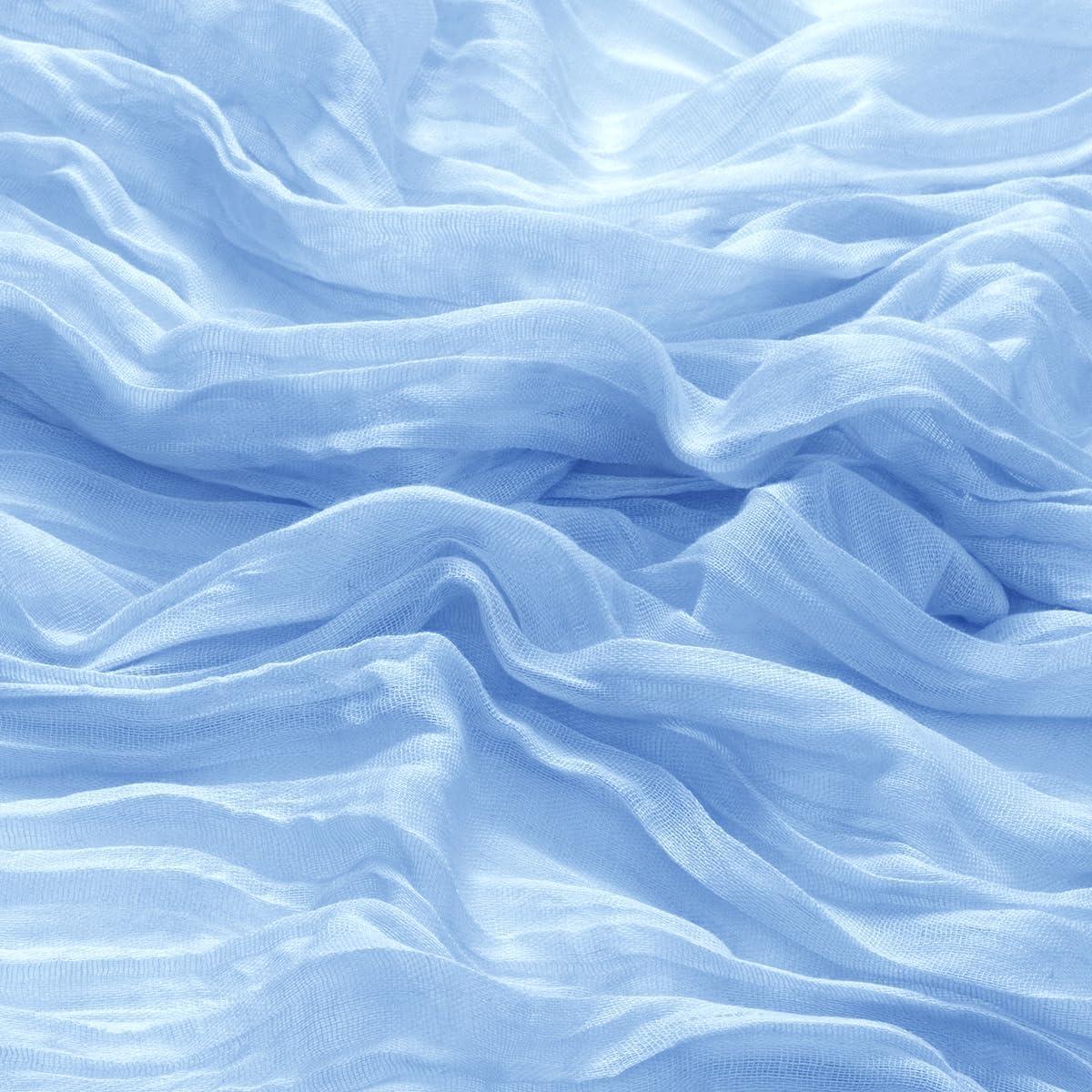 Juego de 12 Servilletas de Tela Gasa Azul Bebé 53x53 cm DeZerlor