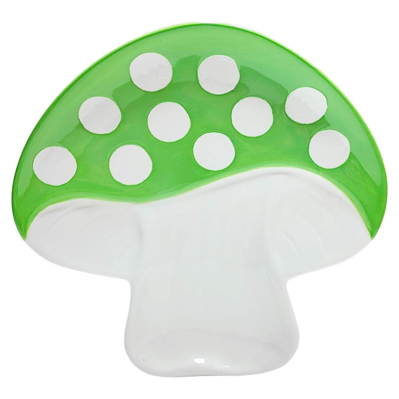 Soporte para cuchara de cerámica MaoYaMao hongo verde 15x15 cm
