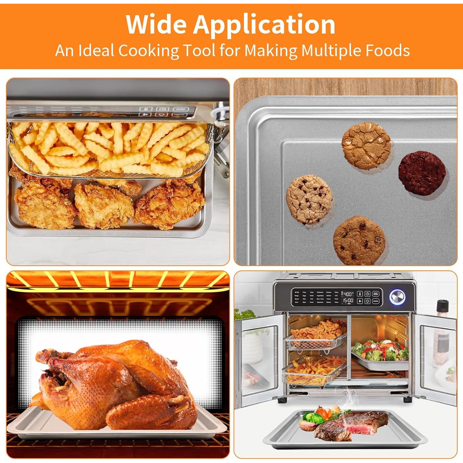 Bandeja de Acero Inoxidable para Freidora de Aire Emeril Lagasse 31.75x28.7 cm