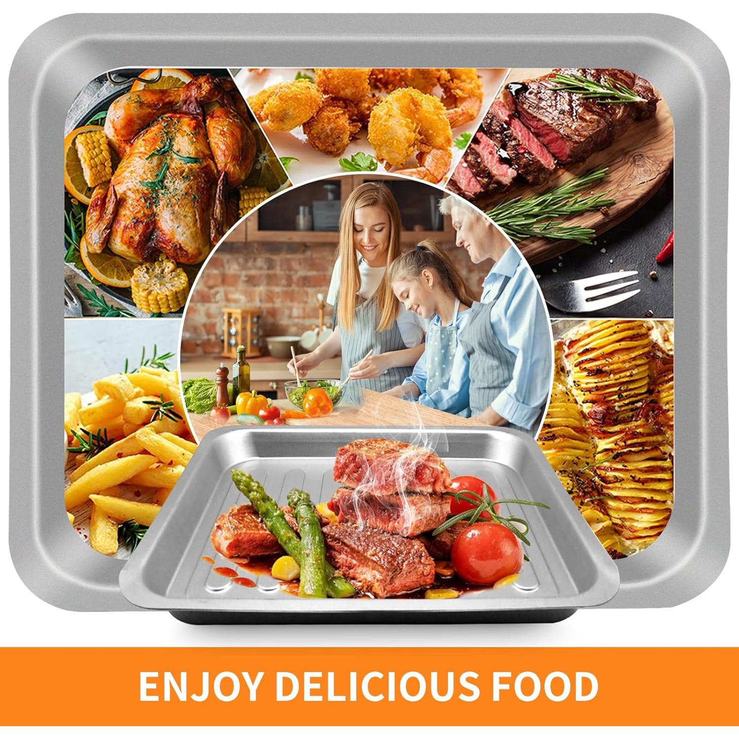 Bandeja de Acero Inoxidable para Freidora de Aire Emeril Lagasse 31.75x28.7 cm