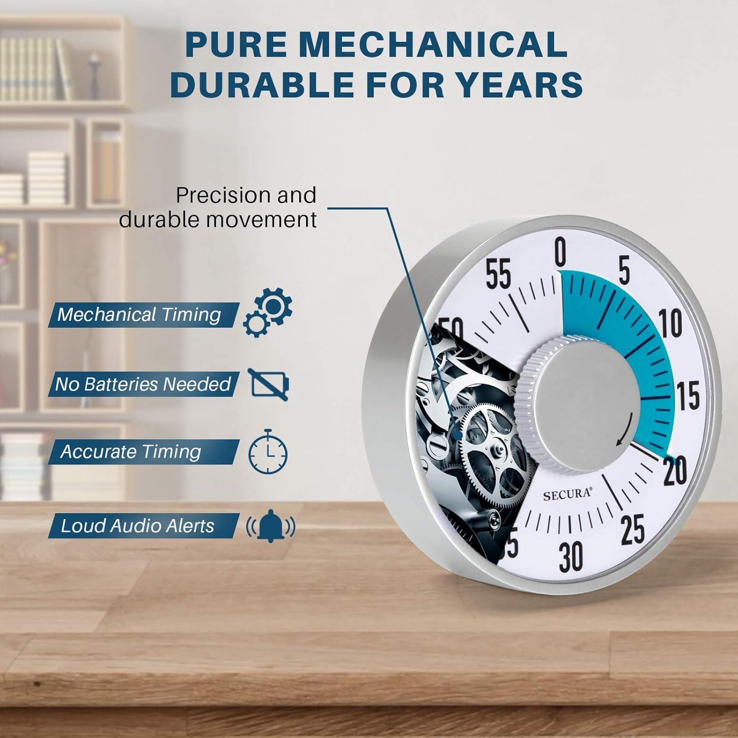 Temporizador Visual Secura 60 Minutos Mecánico Azul
