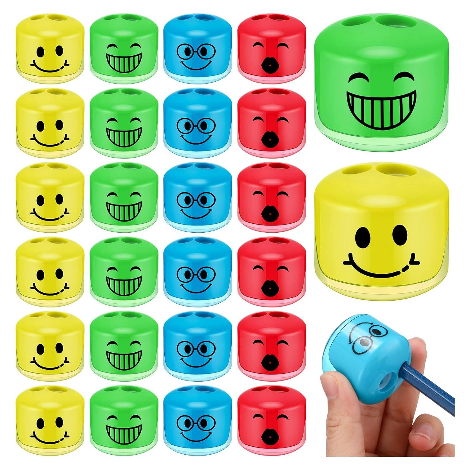 24 Sacapuntas Manuales Crtiin Doble Agujero para Niños