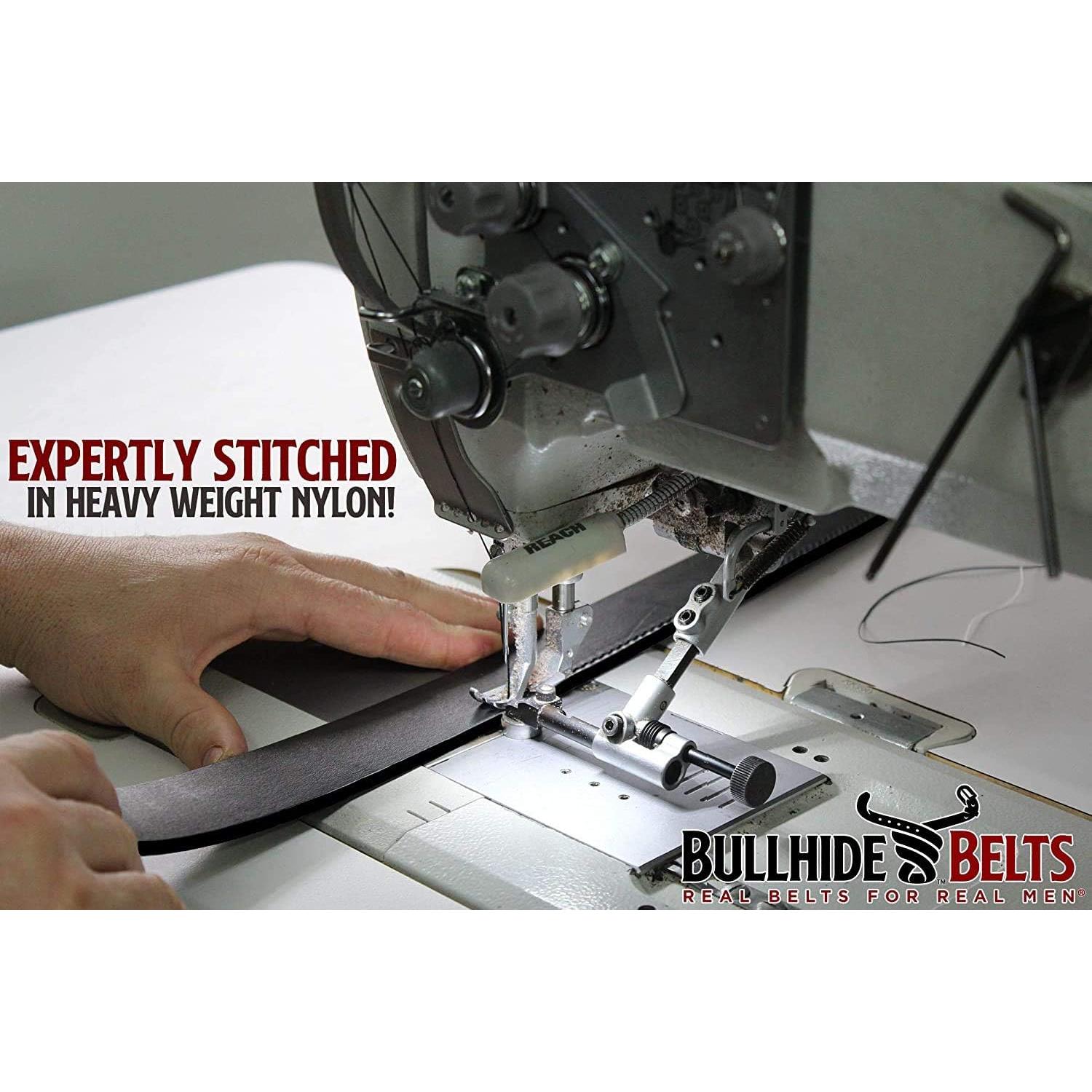 Cinturón Bullhide de Cuero Doble Hebilla 3.81 cm Negro