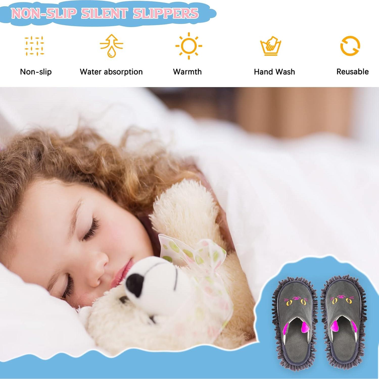 Zapatillas Mop Antideslizantes Frjjthchy Gris Oscuro 26 cm