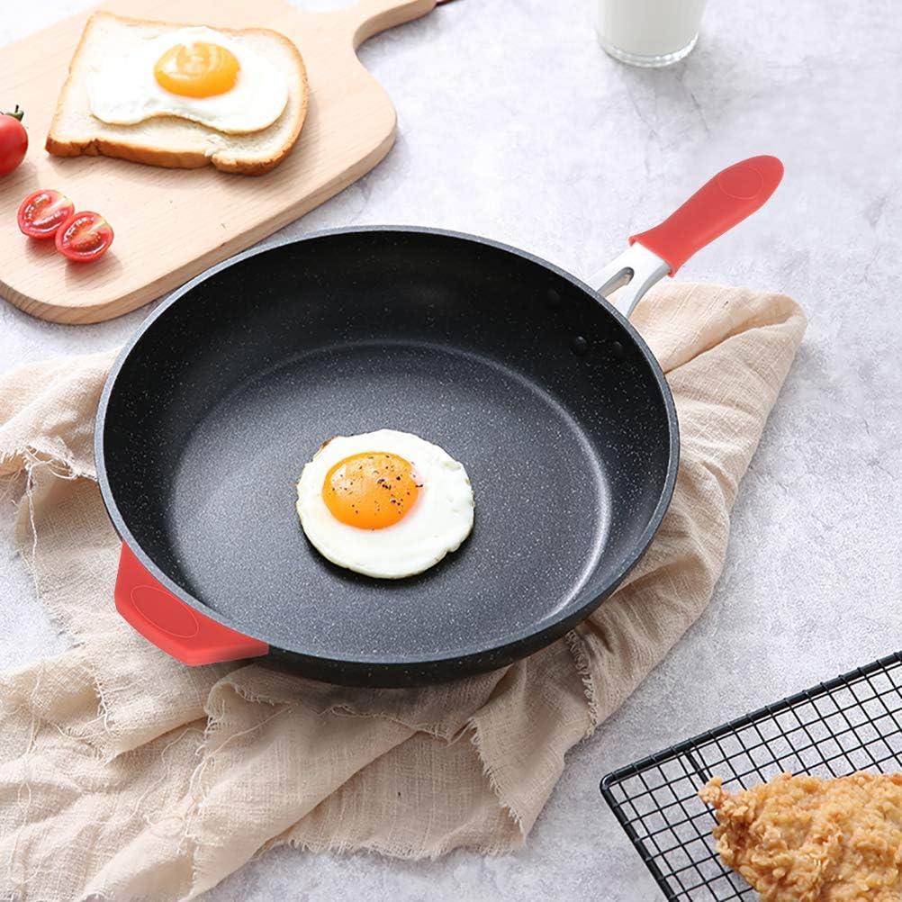 Cubiertas de mango de silicona Emoly, 2 piezas, rojas, 15 cm